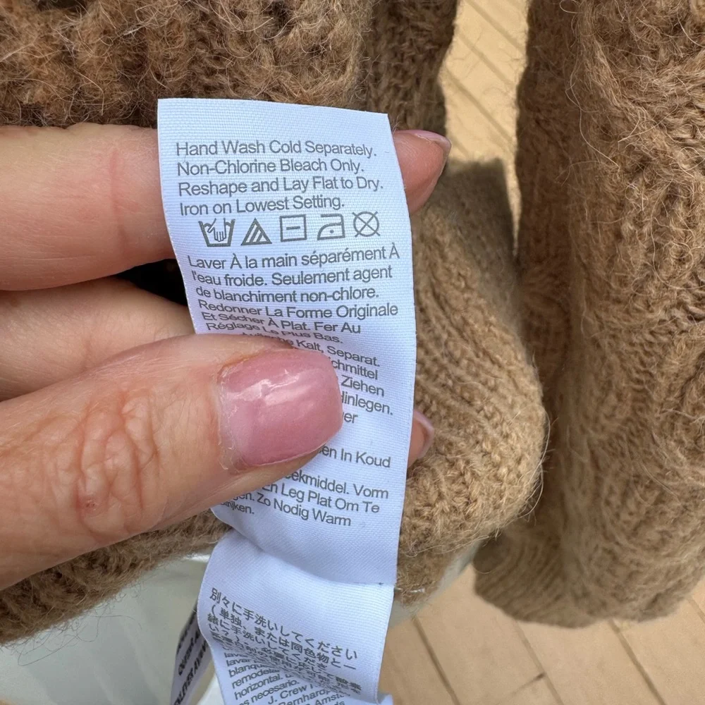 J. Crew Cable Knit Tan Sweater size XS - Picture 10 of 10